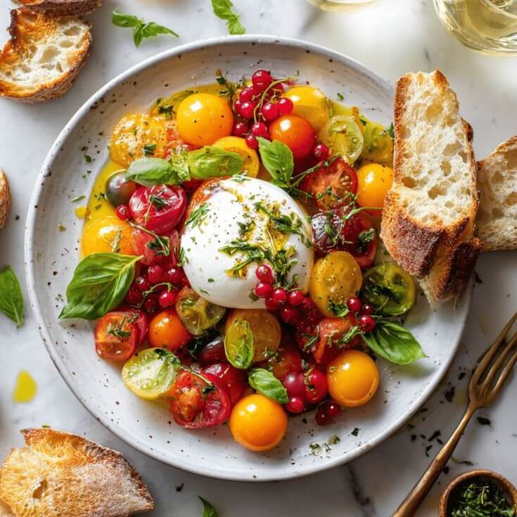 Burrata with Heirloom Tomatoes